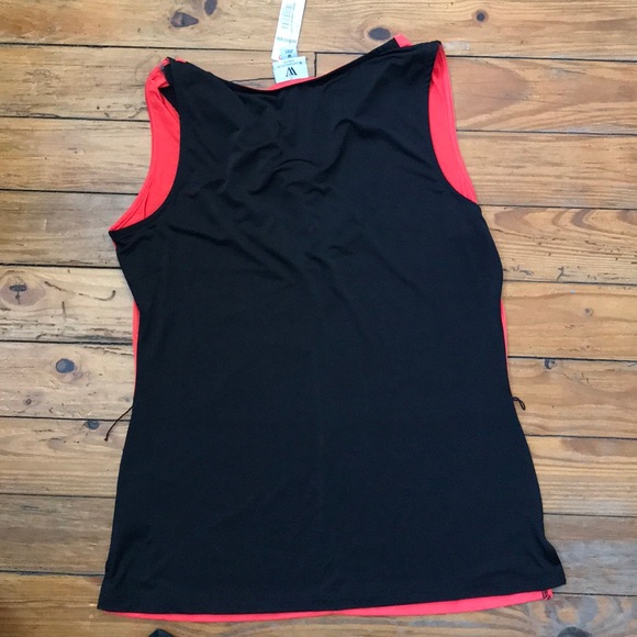 NWT Worthington red/black sleeveless blouse - Picture 4 of 6